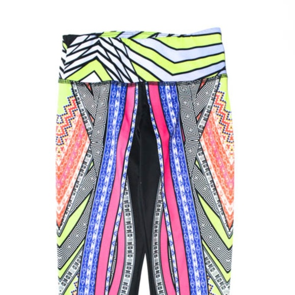 Onzie Colorful & Happy Multi-Color Leggings / Workout Pants - Size XS - Picture 3 of 11